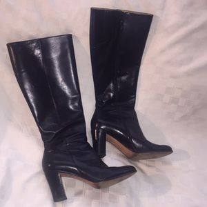 Ann Taylor Stacked Heel Riding Boots 9